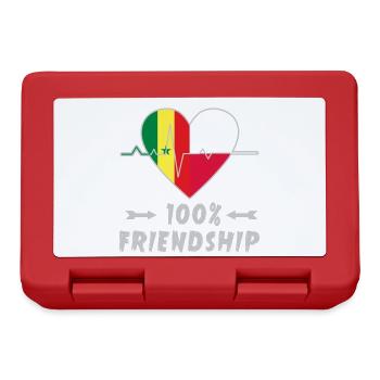 100 % amitié entre le Sénégal et la Pologne - Boîte à goûter - rouge - Devant
