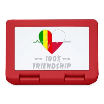 Mali und Polen 100% Freundschaft - Brotdose - Rot - Vorne