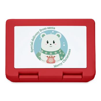 Livraison spéciale du Père Noël - Little Polar Bear - Boîte à goûter - rouge - Devant