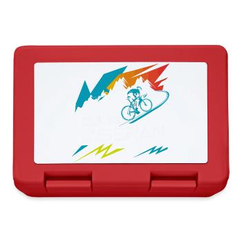 Col de l’Iseran Cycling Art - Lunchbox - red - Front