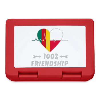 100 % amitié entre le Cameroun et la Pologne - Boîte à goûter - rouge - Devant