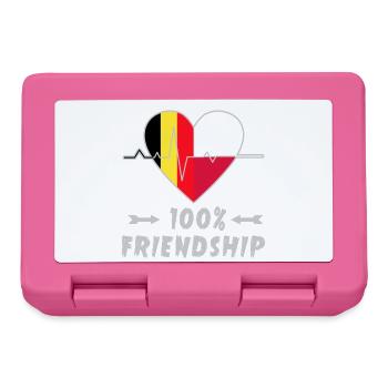 Belgien und Polen 100% Freundschaft - Brotdose - Pink - Vorne