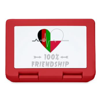Afghanistan and Poland 100% friendship - Lunchbox - red - Front