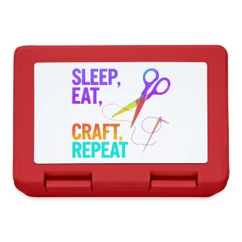 Dormir, manger, bricoler, répéter - Boîte à goûter - rouge - Devant