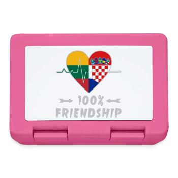 Lithuania and Croatia 100% friendship - Lunchbox - pink - Front