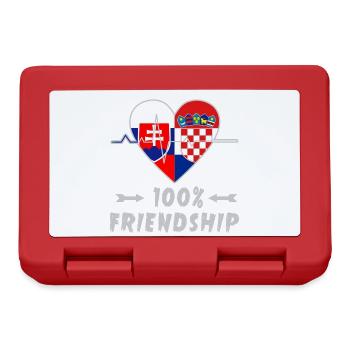 Slovakia and Croatia 100% friendship - Lunchbox - red - Front