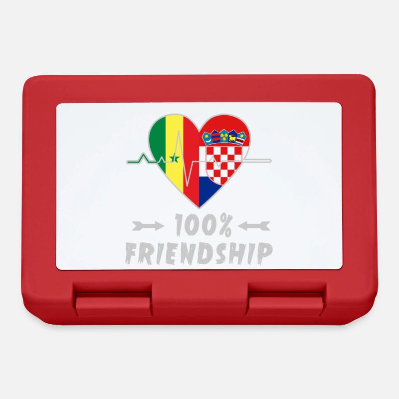 100 % amitié entre le Sénégal et la Croatie - Boîte à goûter - rouge