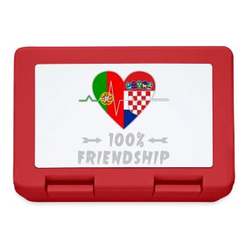 100 % amitié entre le Portugal et la Croatie - Boîte à goûter - rouge - Devant