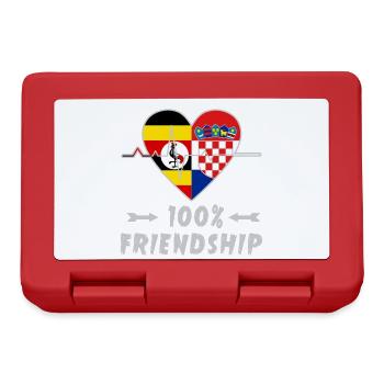 Uganda and Croatia 100% friendship - Lunchbox - red - Front