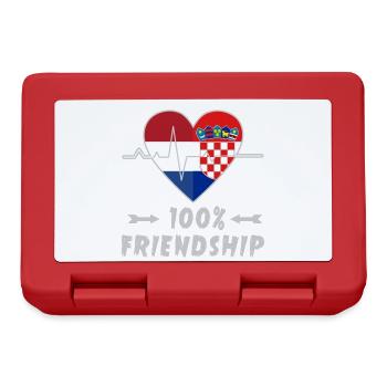 100 % amitié entre les Pays-Bas et la Croatie - Boîte à goûter - rouge - Devant