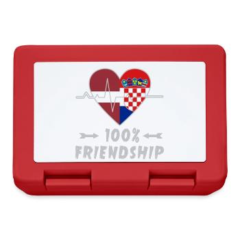 Latvia and Croatia 100% friendship - Lunchbox - red - Front