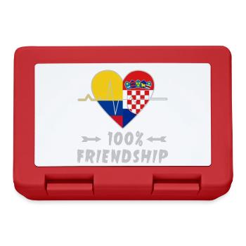 Colombia and Croatia 100% friendship - Lunchbox - red - Front