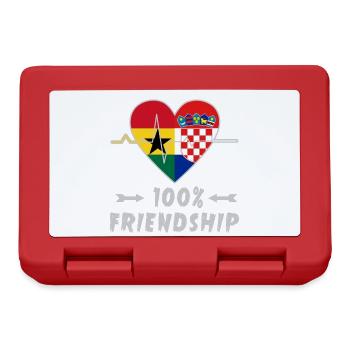 Ghana und Kroatien 100% Freundschaft - Brotdose - Rot - Vorne