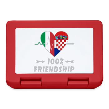 Italy and Croatia 100% friendship - Lunchbox - red - Front