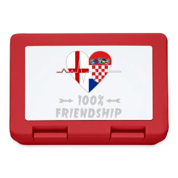 L'Angleterre et la Croatie : amitié à 100 % - Boîte à goûter - rouge - Devant