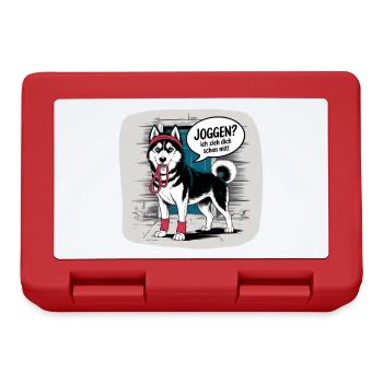 Husky jogging? I'll pull you with dog love - Lunchbox - red - Front