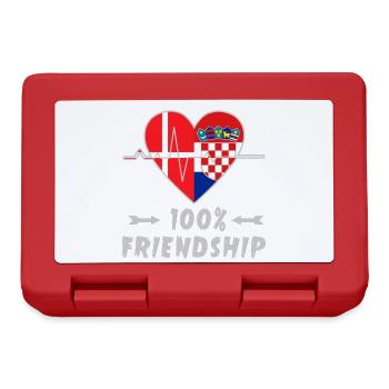 100 % amitié entre le Danemark et la Croatie - Boîte à goûter - rouge - Devant