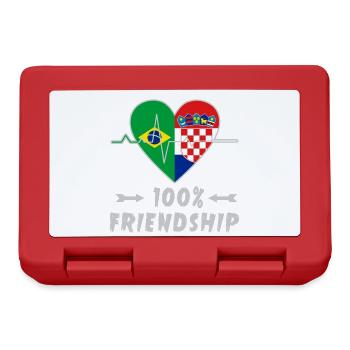 100 % amitié entre le Brésil et la Croatie - Boîte à goûter - rouge - Devant