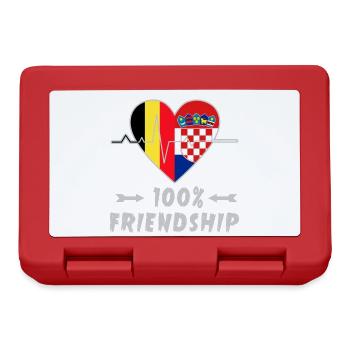 100 % amitié entre la Belgique et la Croatie - Boîte à goûter - rouge - Devant