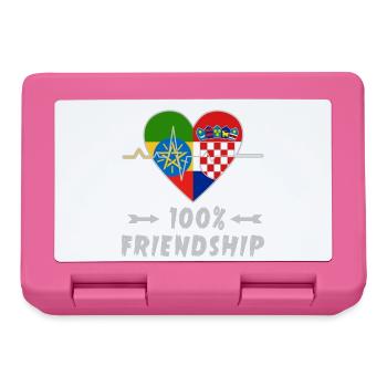 Äthiopien und Kroatien 100% Freundschaft - Brotdose - Pink - Vorne