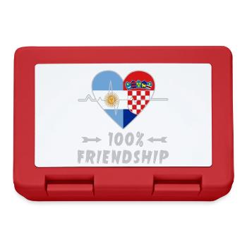 Argentinien und Kroatien 100% Freundschaft - Brotdose - Rot - Vorne