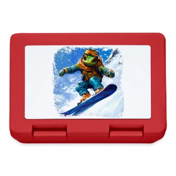 Snowboard Chamäleon - Brotdose - Rot - Vorne