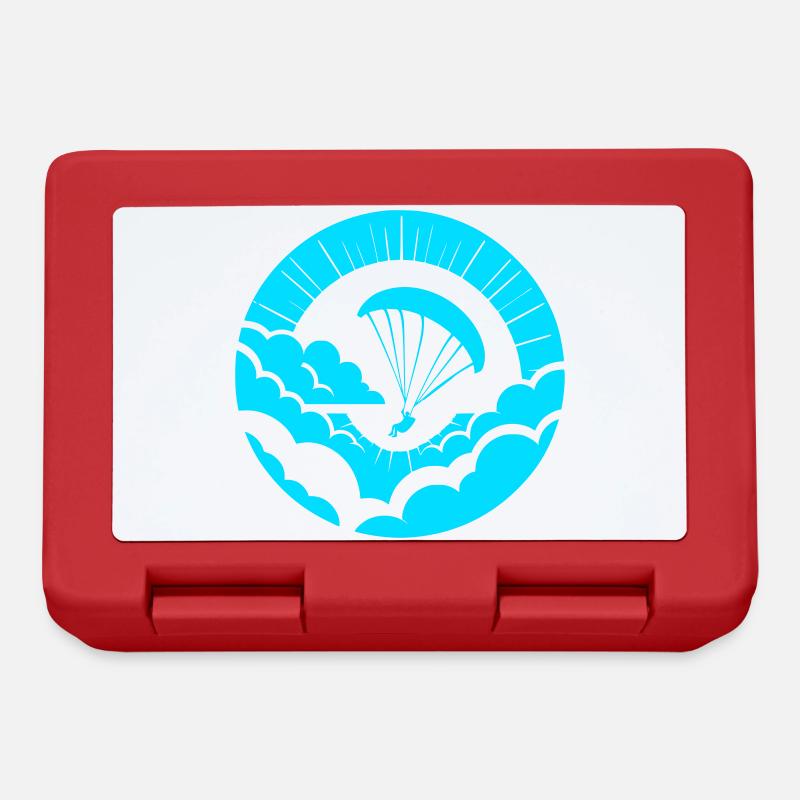 Paraglider above the clouds - Lunchbox - red