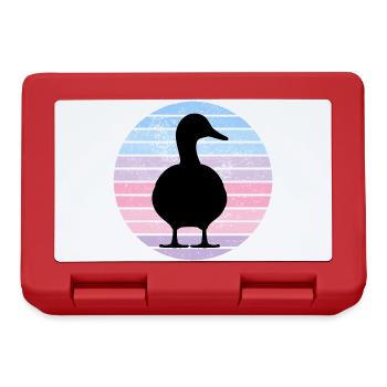 Vintage Duck - Brotdose - Rot - Vorne