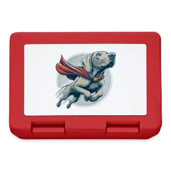 Super Hund Weimaraner Weimi Cape Geschenk - Brotdose - Rot - Vorne