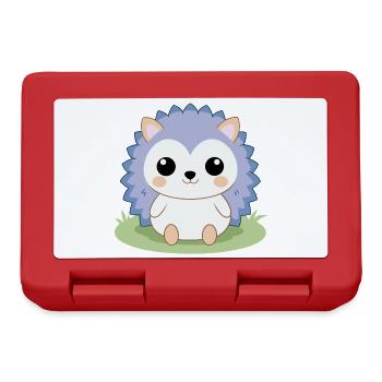 Baby hedgehog sitting in the garden - Lunchbox - red - Front