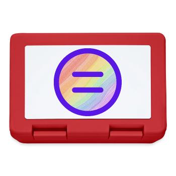 Equality - Gelichheit Gay Pride Rainbow - Brotdose - Rot - Vorne