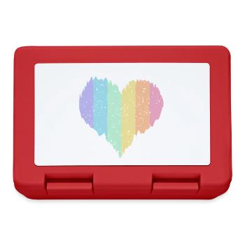 Cœur Arc-en-ciel Couleurs pastel Mois de la fierté LGBTQ+ - Boîte à goûter - rouge - Devant