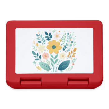 Sanfte pastellfarbene Blumenblüte - Boho Botanical - Brotdose - Rot - Vorne