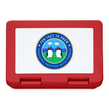 Penguins propose with pebbles - Lunchbox - red - Front