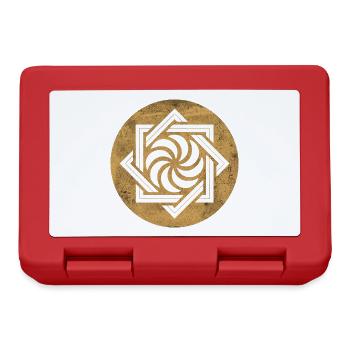 Arevakhach, symbole Arménien - cercle doré - Boîte à goûter - rouge - Devant