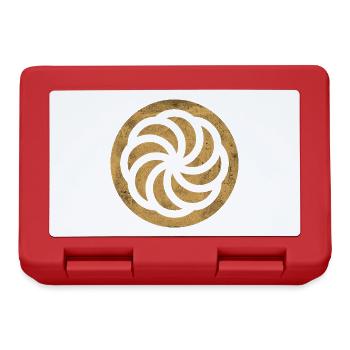 Signe d'éternité arménien dans un cercle doré - Boîte à goûter - rouge - Devant