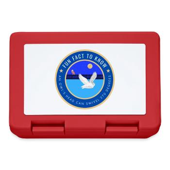 An owl's head can swivel 270 degrees - Lunchbox - red - Front