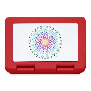 Mandala Lebensfreude - Brotdose - Rot - Vorne