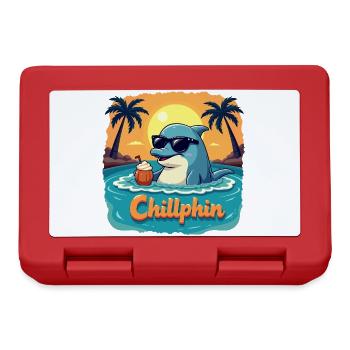 Chillphin – Relax like a dolphin - Lunchbox - red - Front