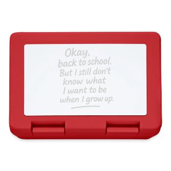 Retour à l’école drôle citation design - Boîte à goûter - rouge - Devant