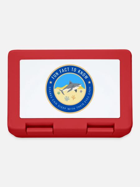 Sharks can sleep with their eyes open - Lunchbox - red