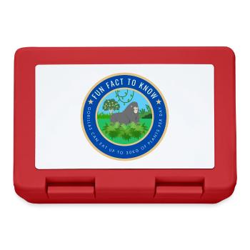 Gorillas can eat up to 30kg of plants per day - Lunchbox - red - Front