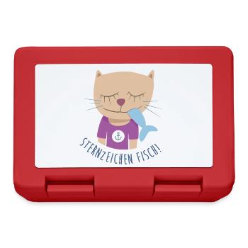 Cat Harbor Maritime Anchor Fish Comic Zodiac - Lunchbox - red - Front