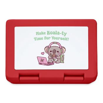 De mignons koalas mangeant des nouilles font du temps pour les koala-ty - Boîte à goûter - rouge - Devant