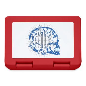 Rave music Ethereal Skull with Radiant Lines - Lunchbox - red - Front