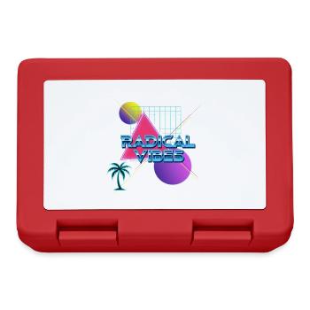 Neon Retro Radikal Vibes - Brotdose - Rot - Vorne