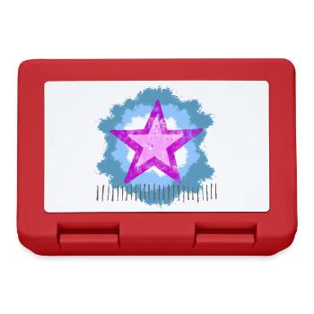 Glowing Pink Star in Watercolor Style - Lunchbox - red - Front