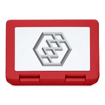 Motif géométrique futuriste - Boîte à goûter - rouge - Devant