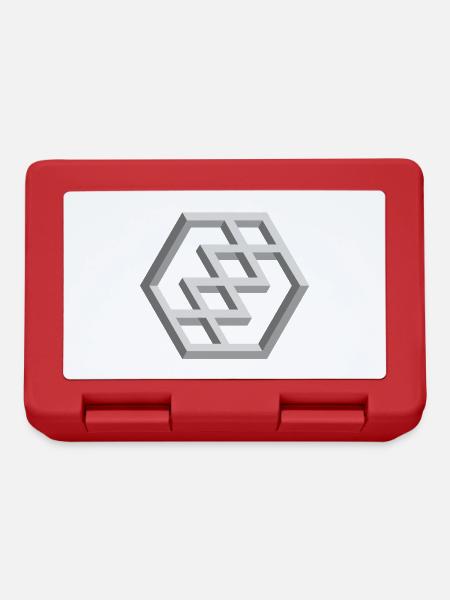 Futuristic Geometry Pattern - Lunchbox - red