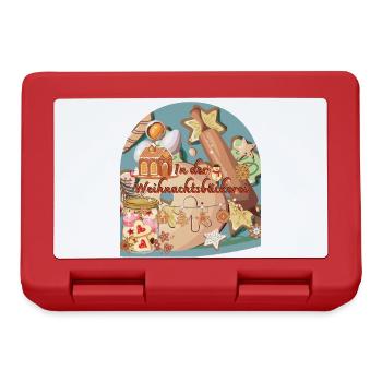Christmas Time In The Christmas Bakery Bow Shape - Lunchbox - red - Front